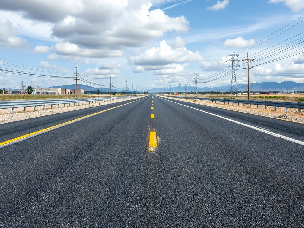 Smooth hybrid asphalt road illustrating advanced paving technology