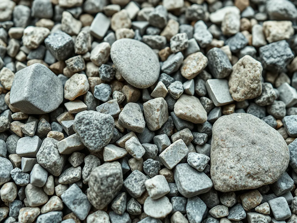 Various shapes and textures of aggregates showcasing their importance in construction.