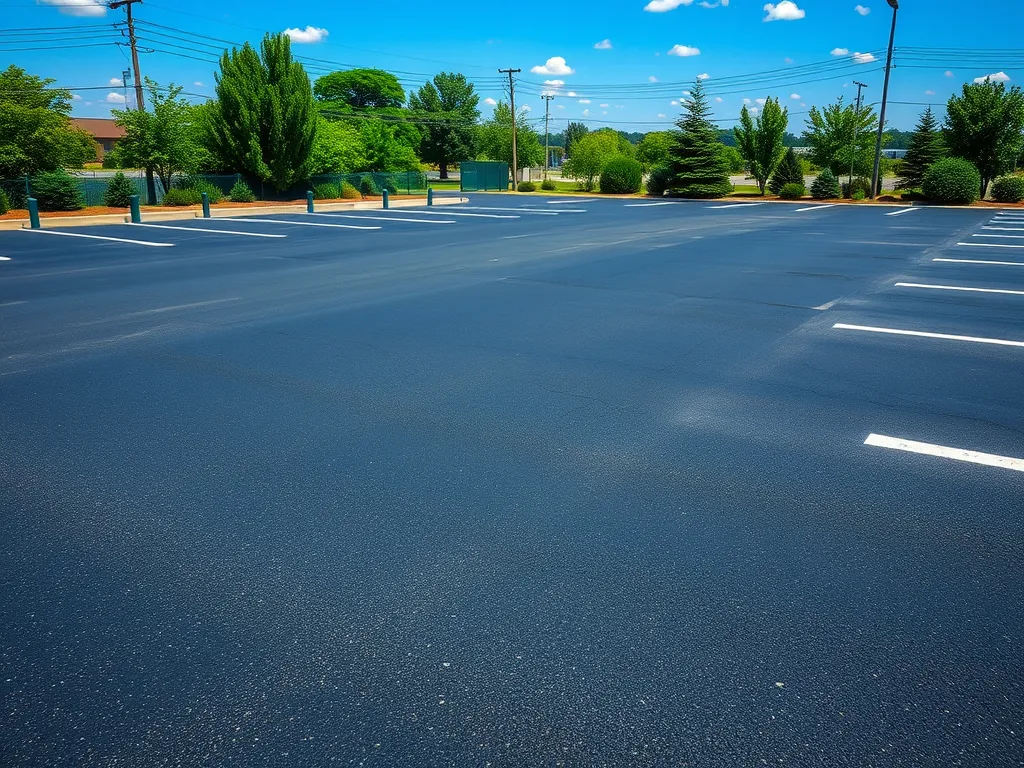 Well-maintained asphalt surface demonstrating the importance of sealcoating