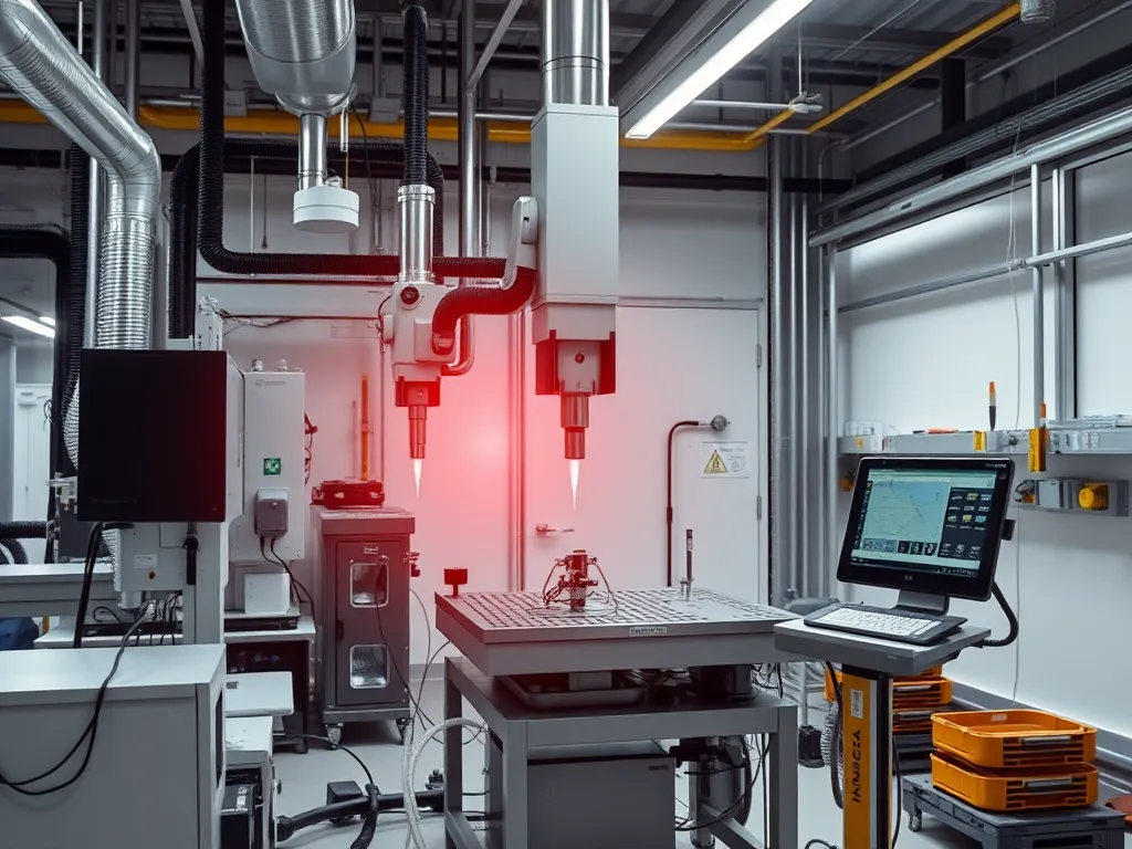 Laboratory setup for Indirect Tensile Strength Test showing equipment and testing environment.
