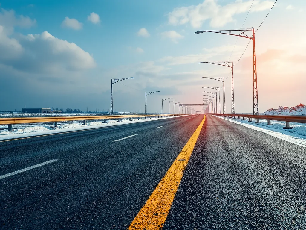 A smooth asphalt road illustrating advancements in asphalt technology for durability and sustainability.