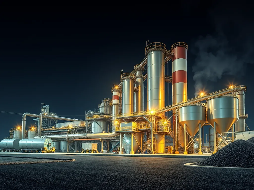 Warm mix asphalt production facility demonstrating advanced technology and efficiency