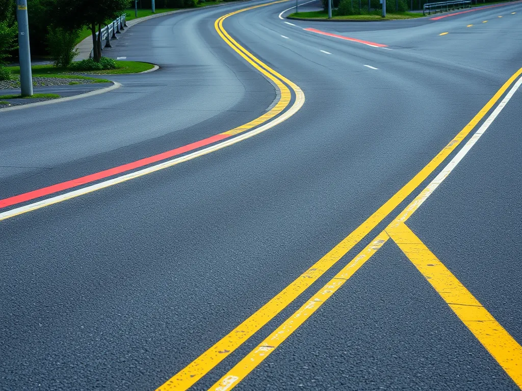 A newly paved road showcasing innovative asphalt applications for improved road safety and durability.