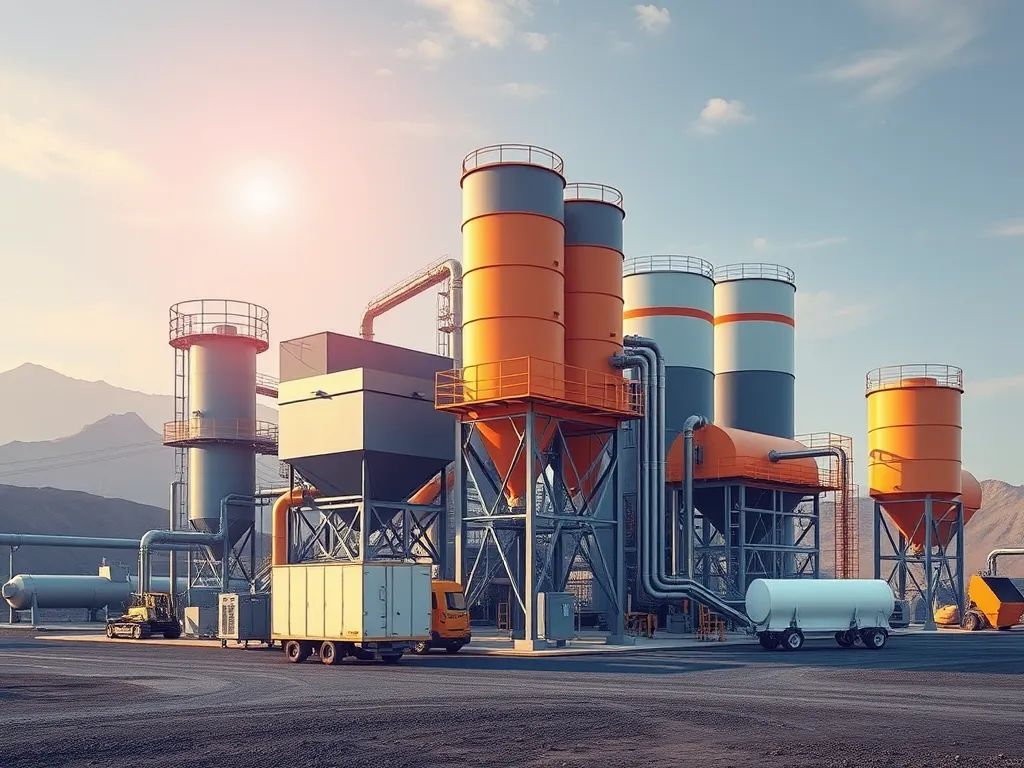 Advanced asphalt mixing plant with modern technology for improved efficiency.