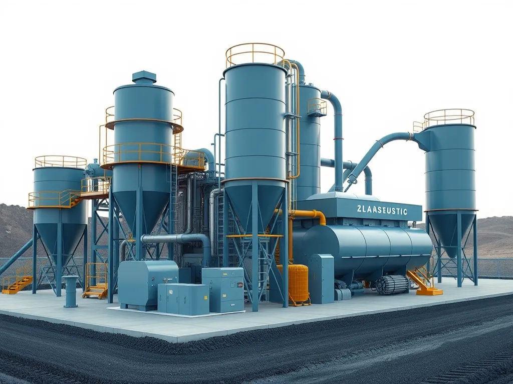 Asphalt mixing plant showcasing modern innovations in technology for efficient asphalt production.