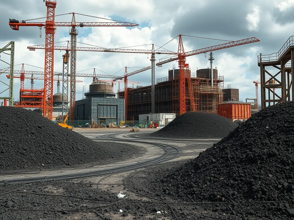 Construction site showcasing innovative asphalt techniques for rural road enhancement.