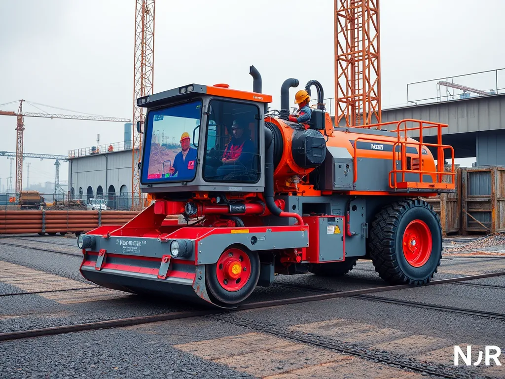 Cutting-edge paver machine showcasing advancements in paving technology for construction.