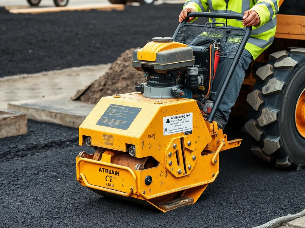 Asphalt roller used for effective joint placement in asphalt paving.