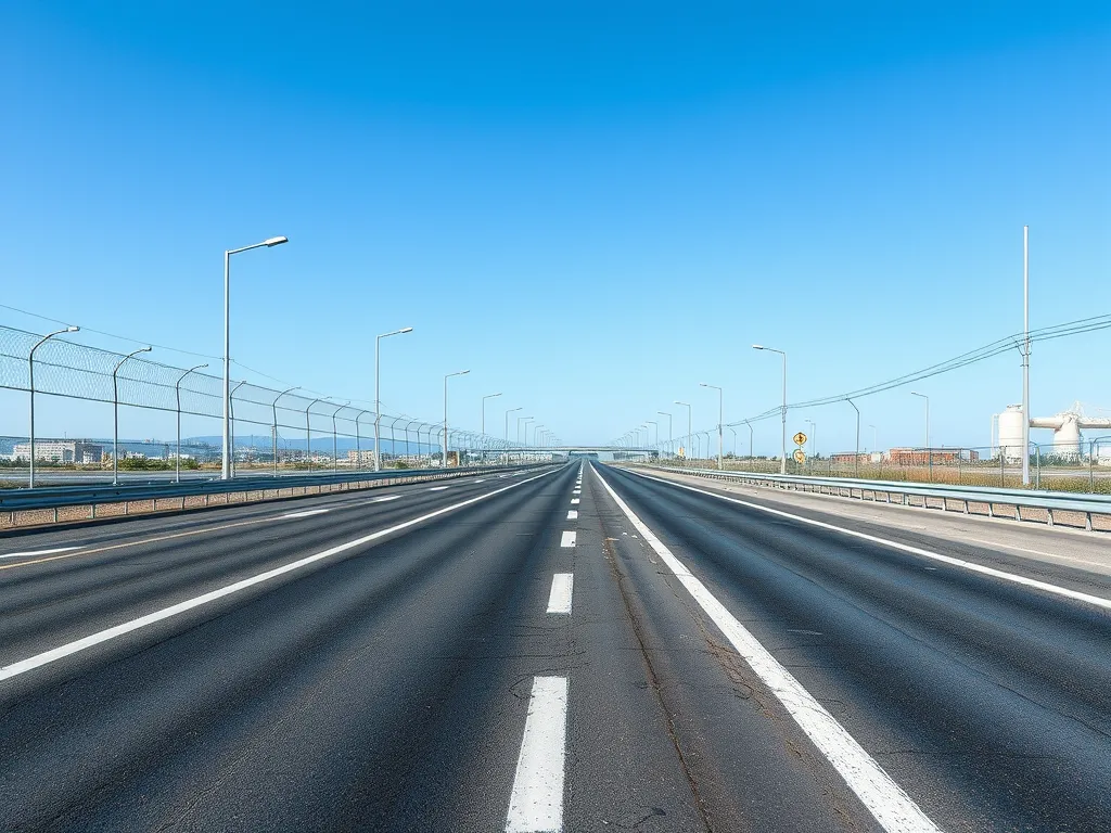 Lonely highway showcasing the durability and longevity of different asphalt mixes.