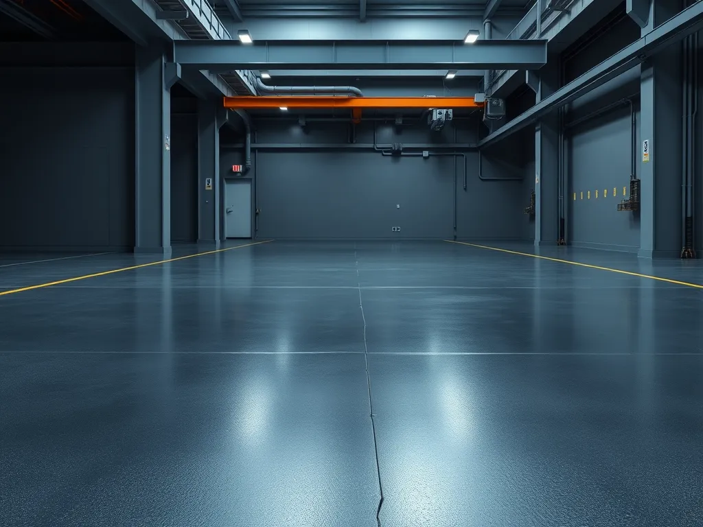 Smooth and durable mastic asphalt flooring in a modern industrial setting