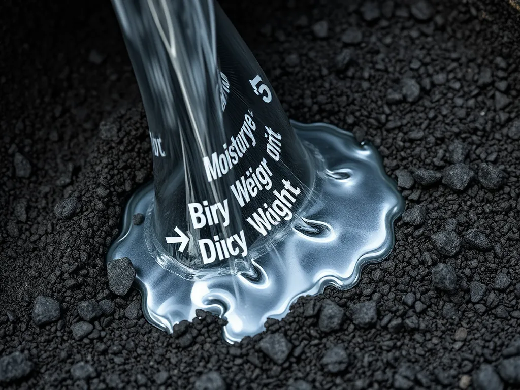 Measuring moisture content in soil for optimal compaction.