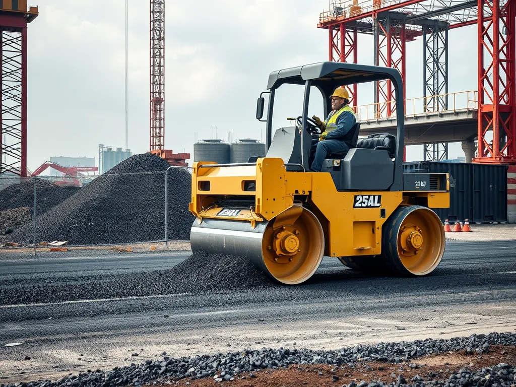 Asphalt roller compacting multiple layers of asphalt for increased durability