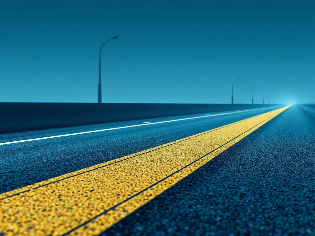 Close-up view of an asphalt road illustrating advancements in asphalt development through nanotechnology.