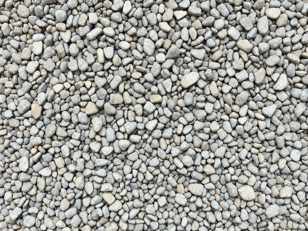 Close-up of natural and recycled aggregates showing their diverse sizes and shapes.