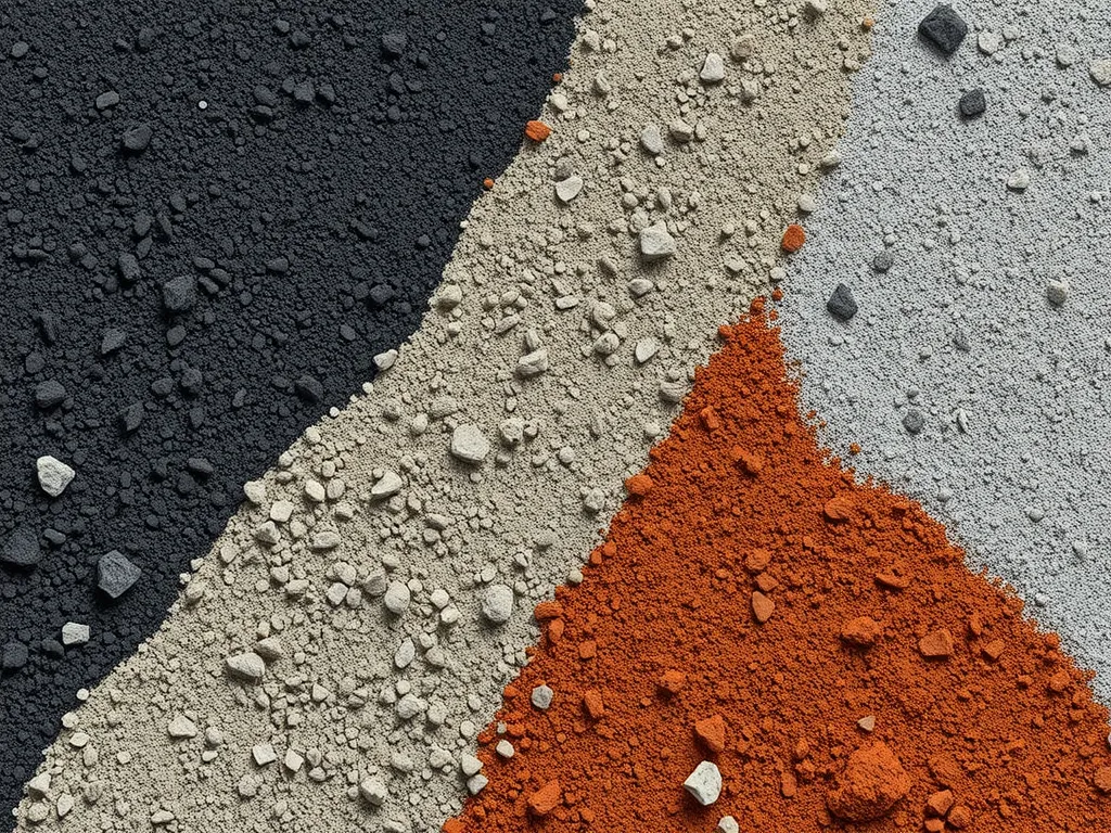 Image demonstrating various patching material colors and textures, relevant to patching techniques comparison.