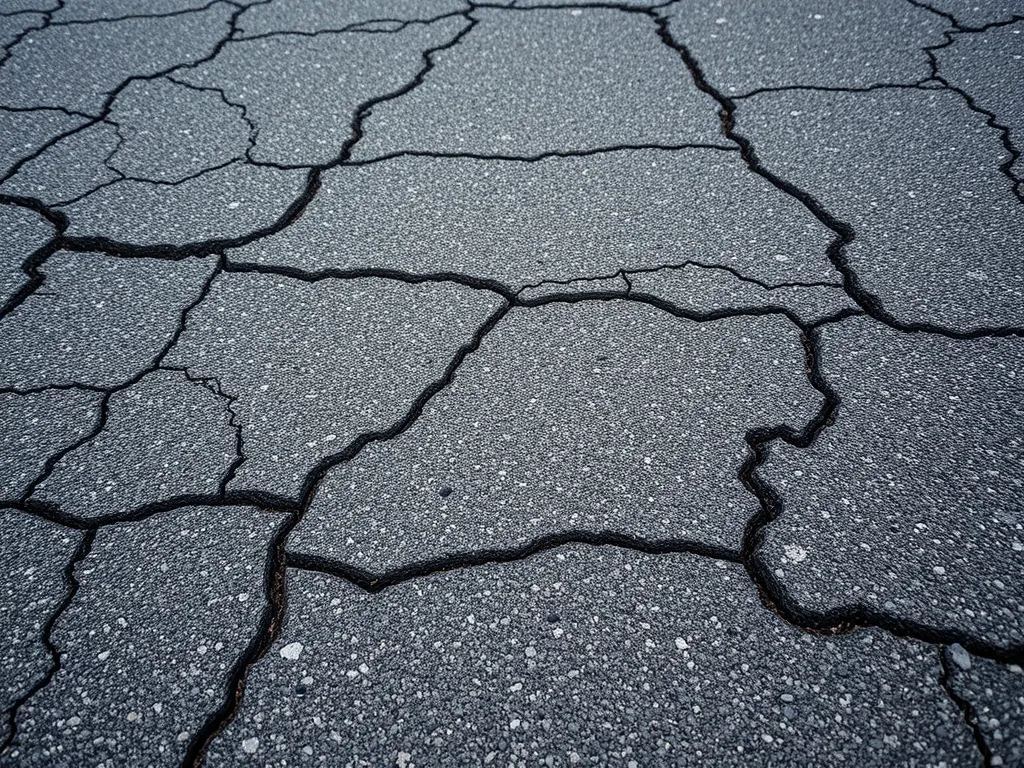 Cracked pavement surface illustrating conditions for analysis