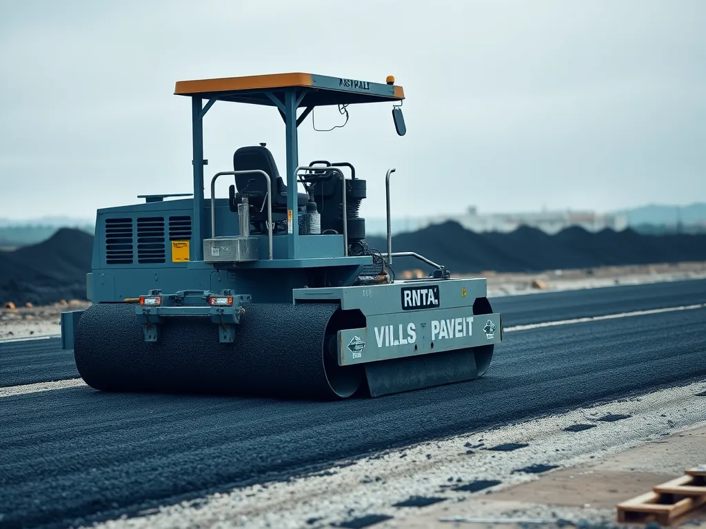 Paver machine in action on a large project, showcasing efficiency and cost-effectiveness.