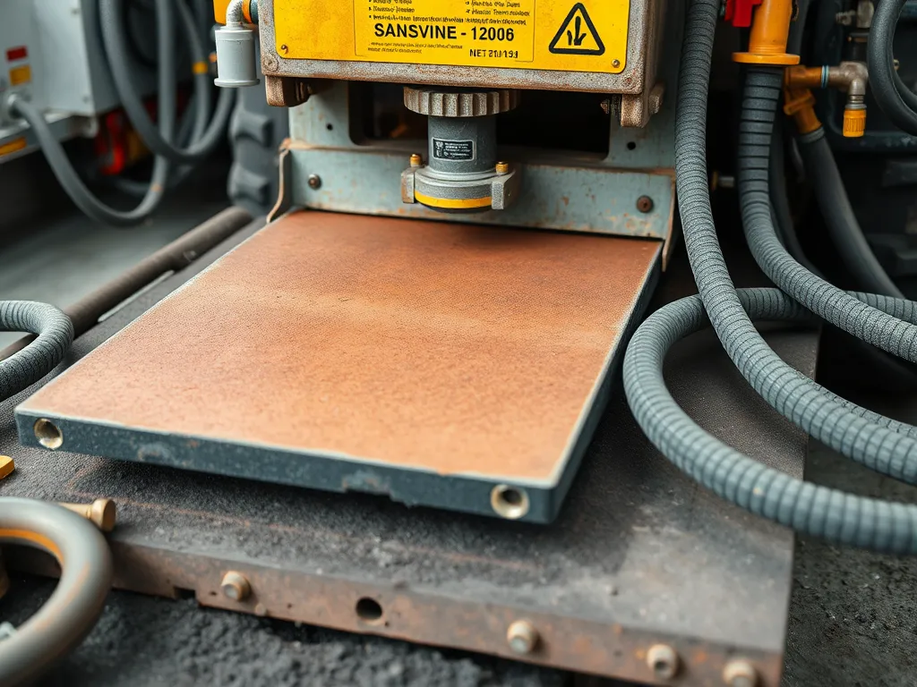 Paver machine details showcasing the working mechanism for effective paving.