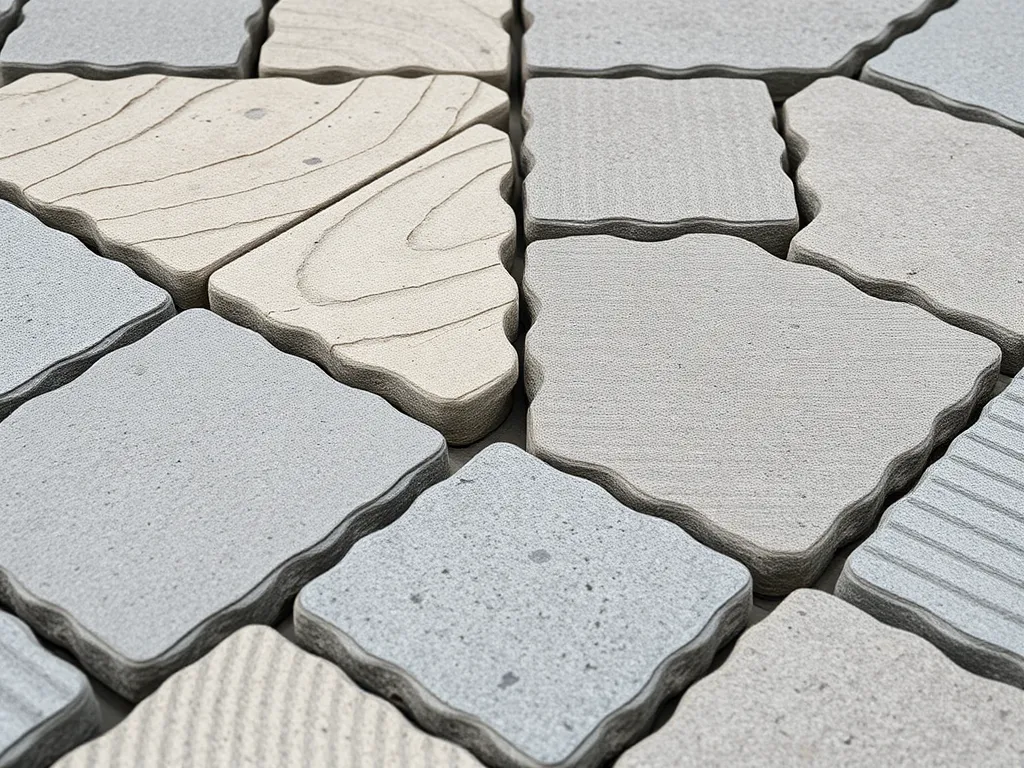 Different types of pavers for outdoor projects showcasing various designs and textures.