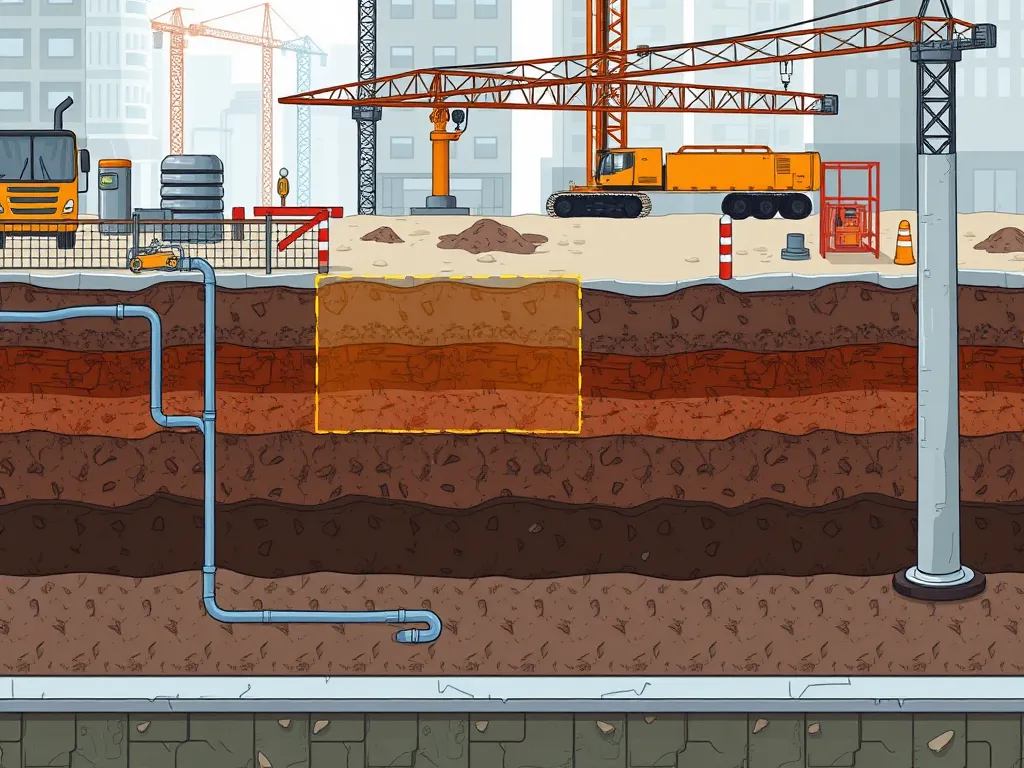 Construction site depicting a paver machine amid various emergency situations.