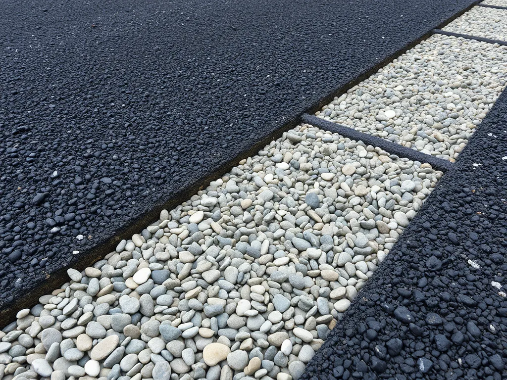 Permeable asphalt showcasing drainage features and environmental advantages