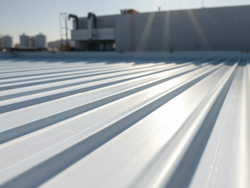 Close-up of a polymer modified asphalt roofing surface showing texture and shine.