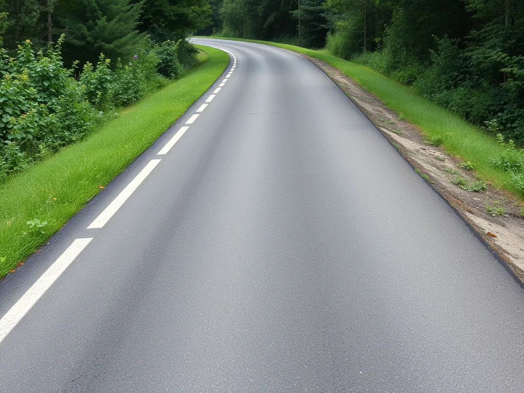 Smooth road showcasing the benefits of polymer-modified asphalt in construction.