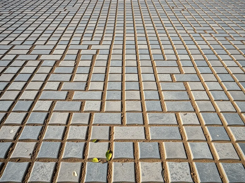 Close-up view of porous asphalt surface demonstrating its effective drainage capabilities