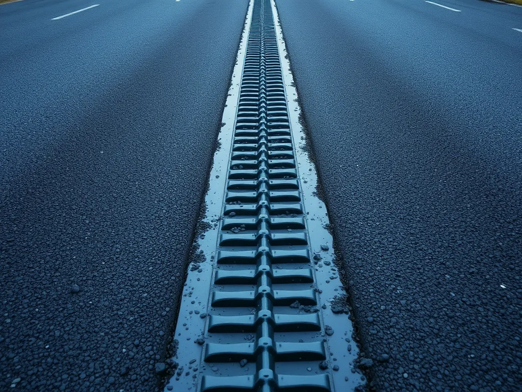 Drainage system in asphalt road illustrating the importance of proper drainage in asphalt applications