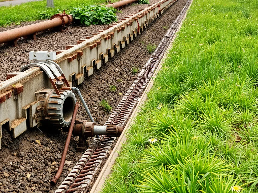 Drainage system installed beside a driveway to enhance longevity and prevent damage.