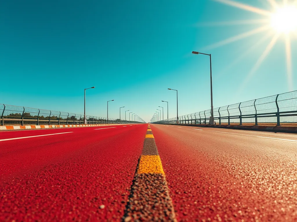 A clear view of a road symbolizing the significance of proper drying and curing time in construction.
