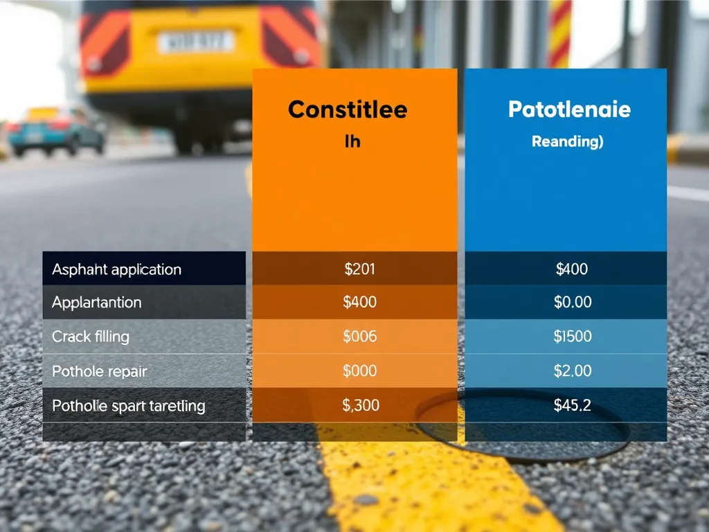 Comparison of costs for asphalt maintenance including sealants for longevity