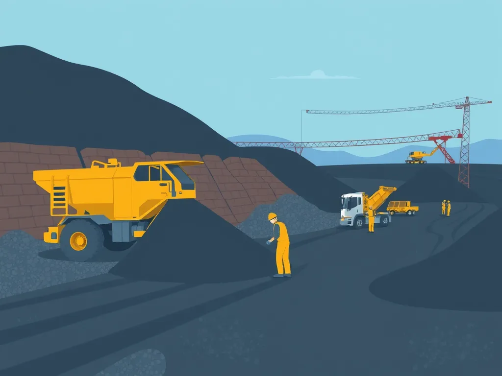 Construction site showcasing warm mix asphalt application with machinery and workers.