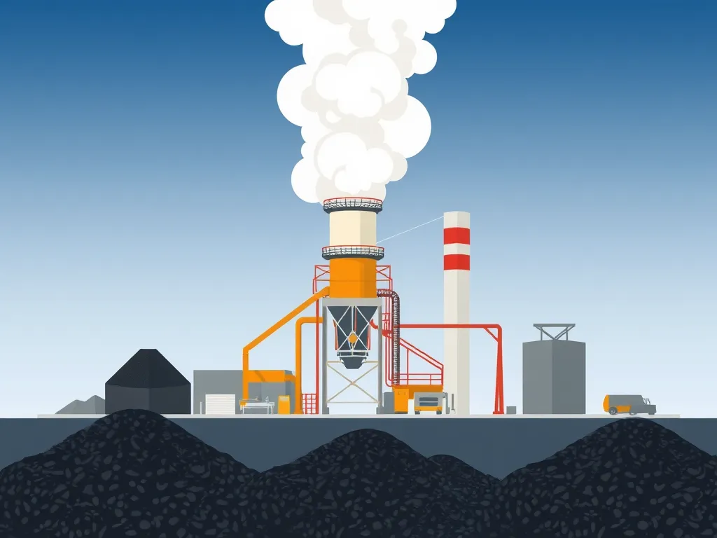Illustration of a facility processing recycled asphalt for cost savings