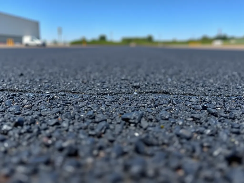 Close-up view of recycled asphalt surface showcasing durability and texture related to recycled asphalt pros and cons.