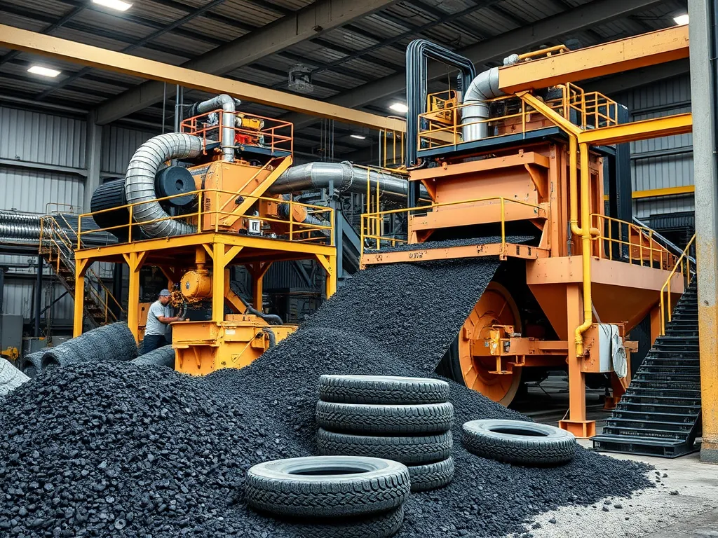 Machinery processing recycled materials for warm mix asphalt production