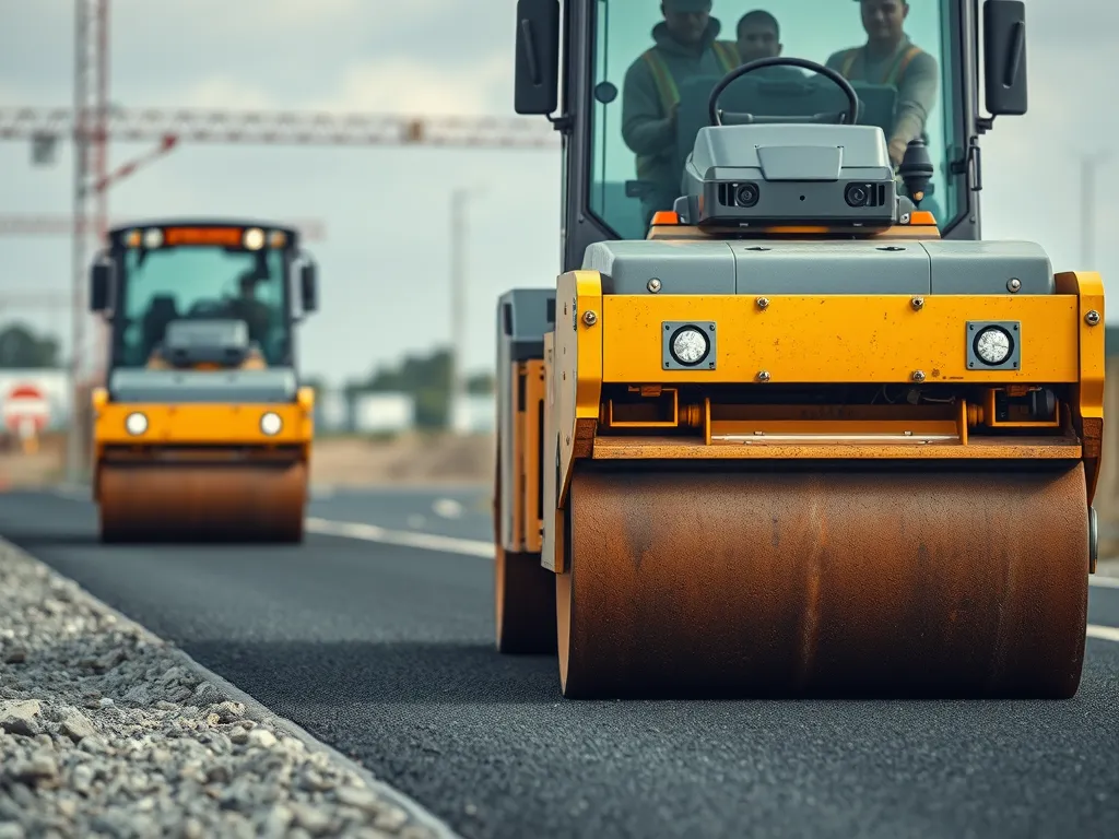 Asphalt paving machines in action, showcasing best practices for recycling asphalt pavements