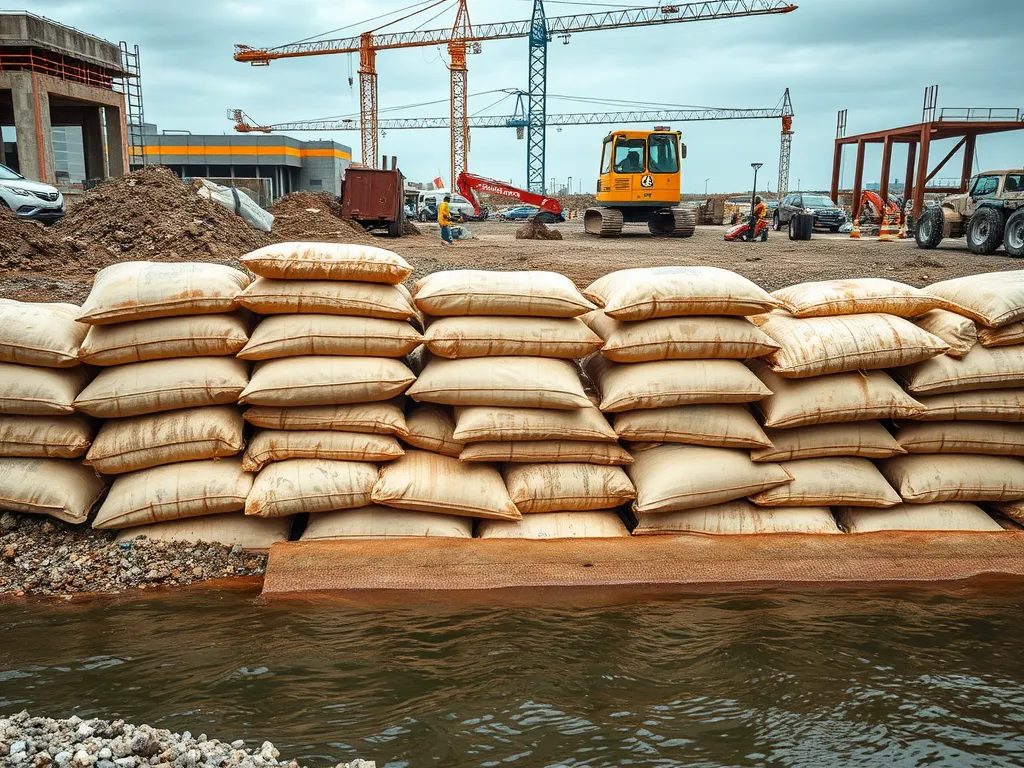 Construction site showing asphalt and concrete, relevant for removing asphalt sealer from concrete.