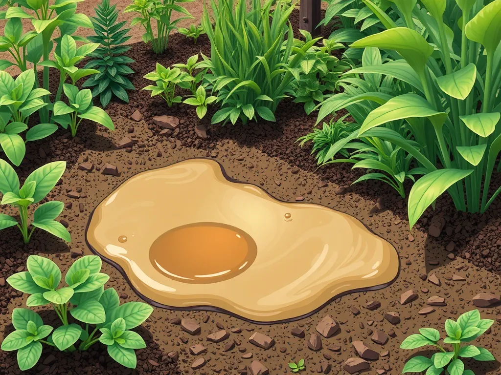 Illustration of a gum-stained area on asphalt, highlighting the challenge of removing chewing gum.