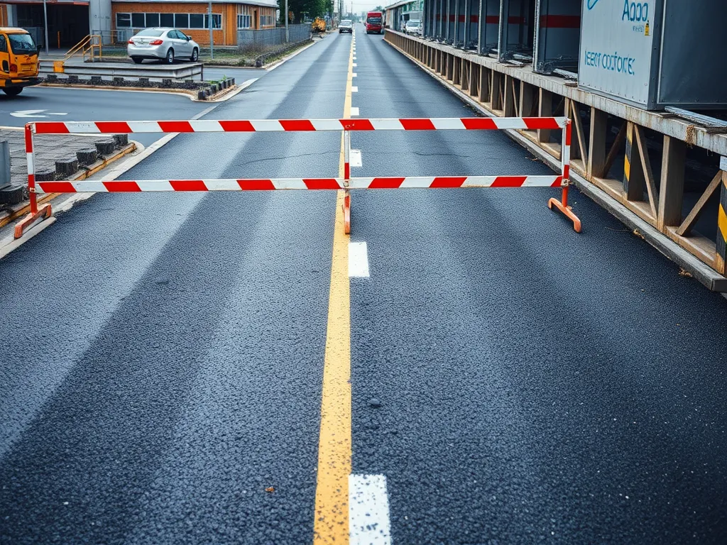 A road barrier illustrating factors affecting repair techniques in traffic management