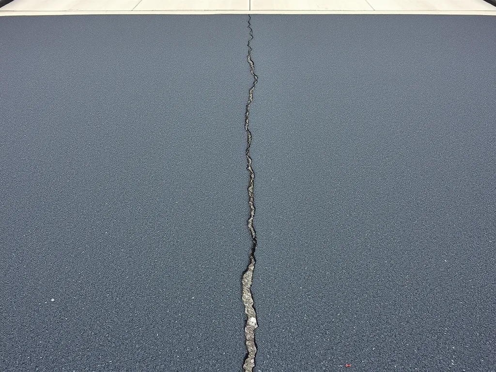 Cracked asphalt pavement highlighting the importance of repairing asphalt damage for long-term benefits