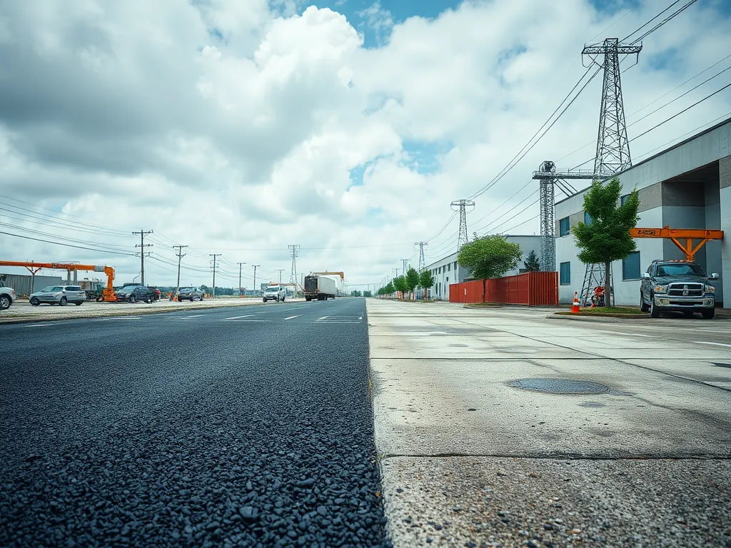 Comparison of residential and commercial asphalt surfaces highlighting lifespan differences