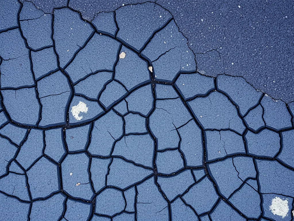 Cracked asphalt surface indicating the need for resurfacing