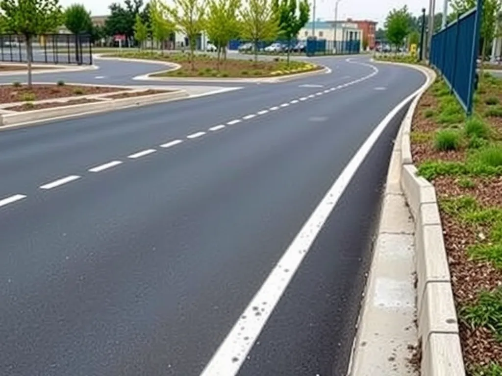 Freshly resurfaced road showcasing the benefits of road resurfacing for improved safety and aesthetics.