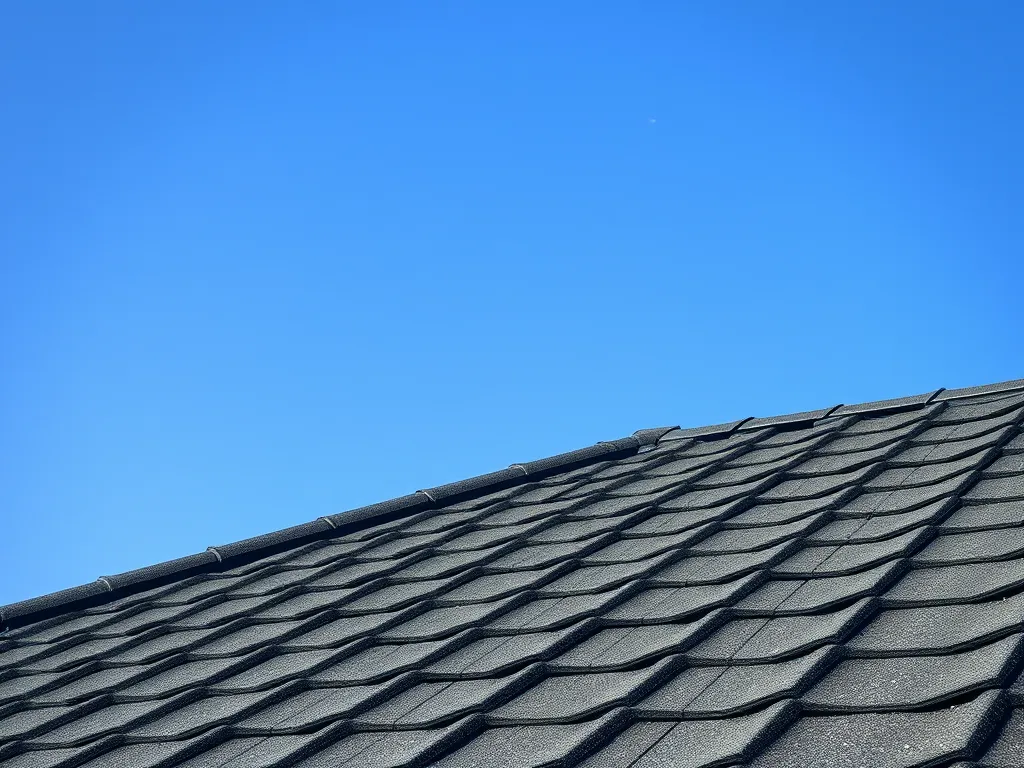 Close-up of a roof installed with mastic asphalt for effective waterproofing