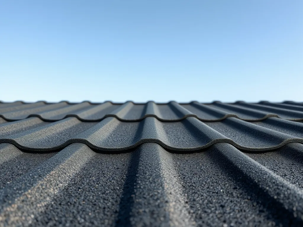 Close-up view of a mastic asphalt roof showcasing its textured surface and durability.