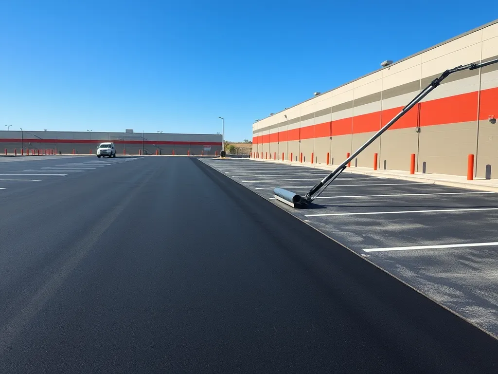 Sealing asphalt to enhance its durability and health through sealcoating.