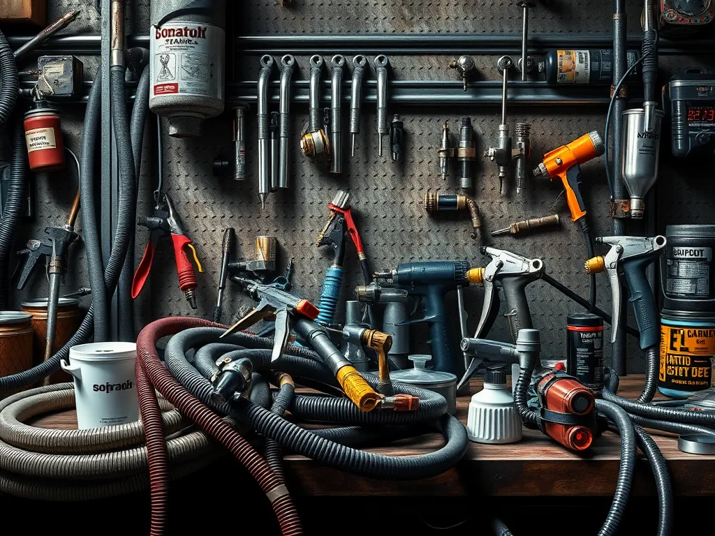 Variety of sealcoating equipment tools for effective application