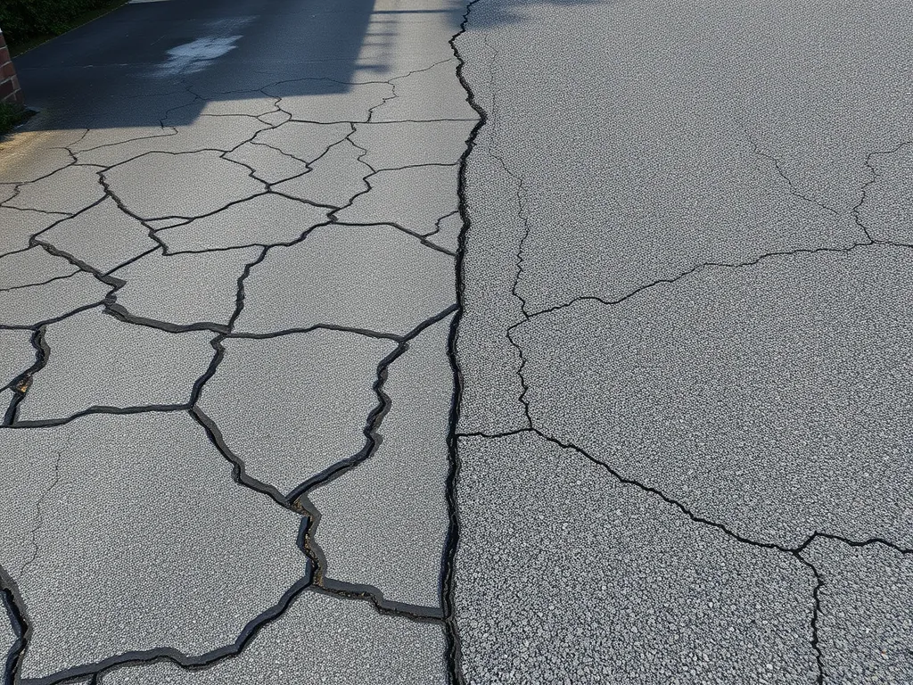 Comparison of Sealcoating and Resurfacing with Cracked Pavement