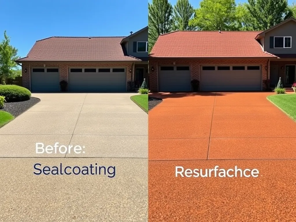 Comparison of Sealcoating and Resurfacing on Driveways